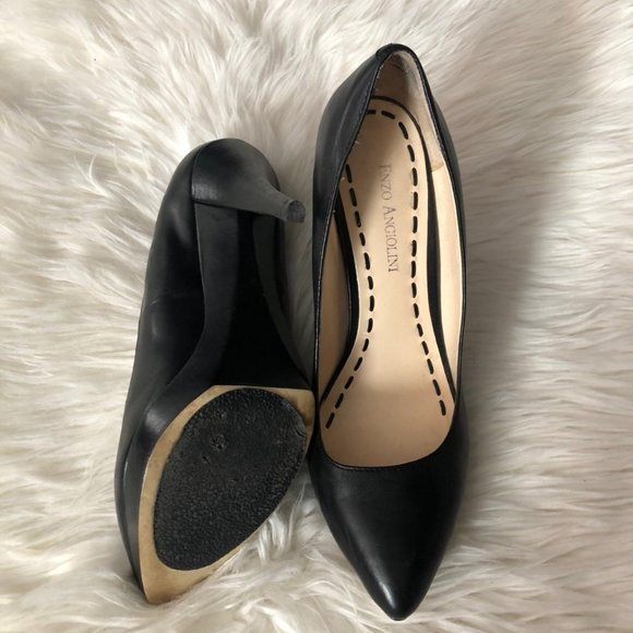 Enzo Angiolini Basic Black Platform Heels 7 - Picture 3 of 5